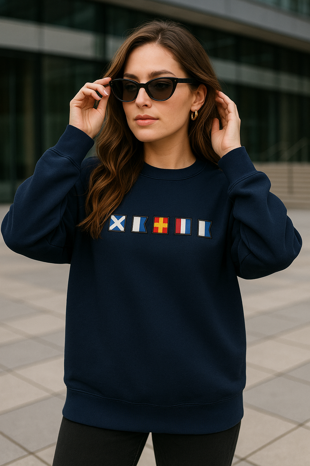 Sudadera Náutica Unisex Azul Marino