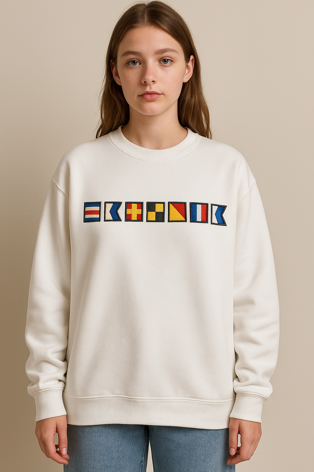 Sudadera Náutica Unisex Blanco