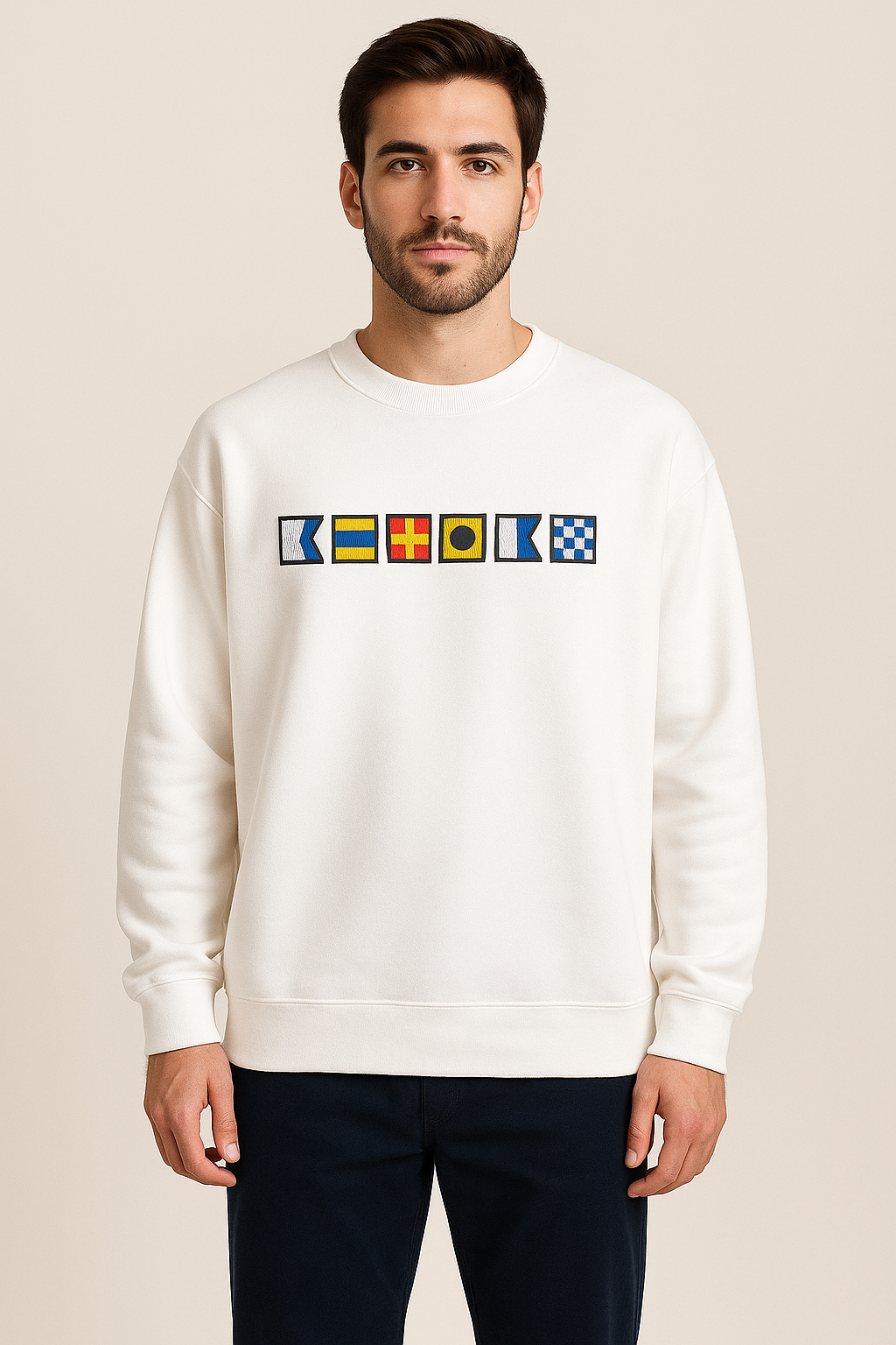 Sudadera Náutica Unisex Blanco