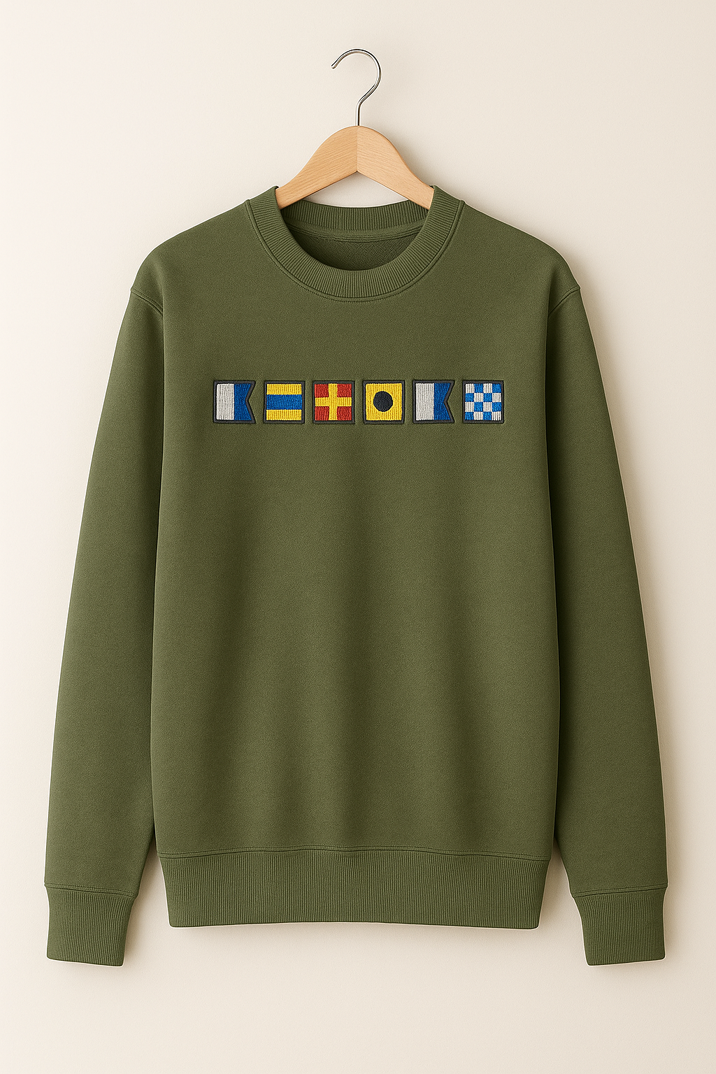 Sudadera Náutica Unisex Verde Khaki