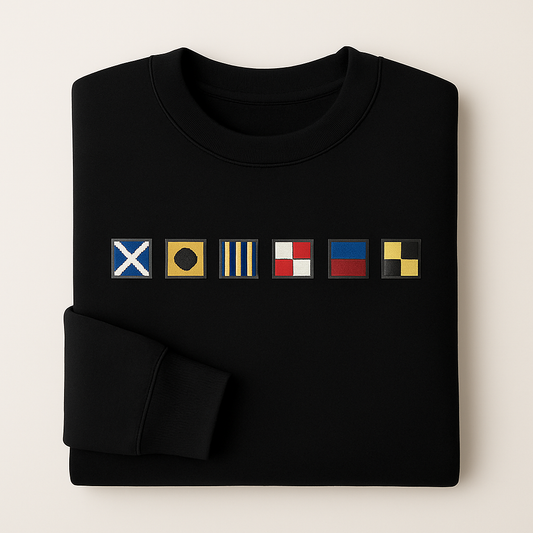 Sudadera Náutica Unisex Negro