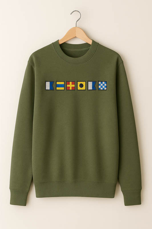 Sudadera Náutica Unisex Verde Khaki