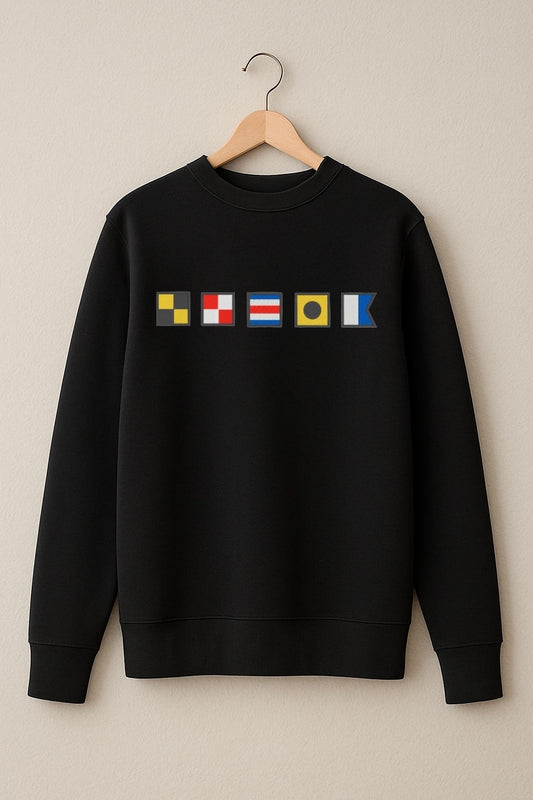Sudadera Náutica Unisex Negro